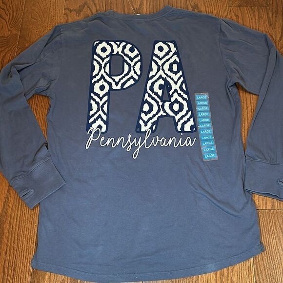NWOT Royce women’s long sleeved Pennsylvania tshirt, large - Picture 2 of 3
